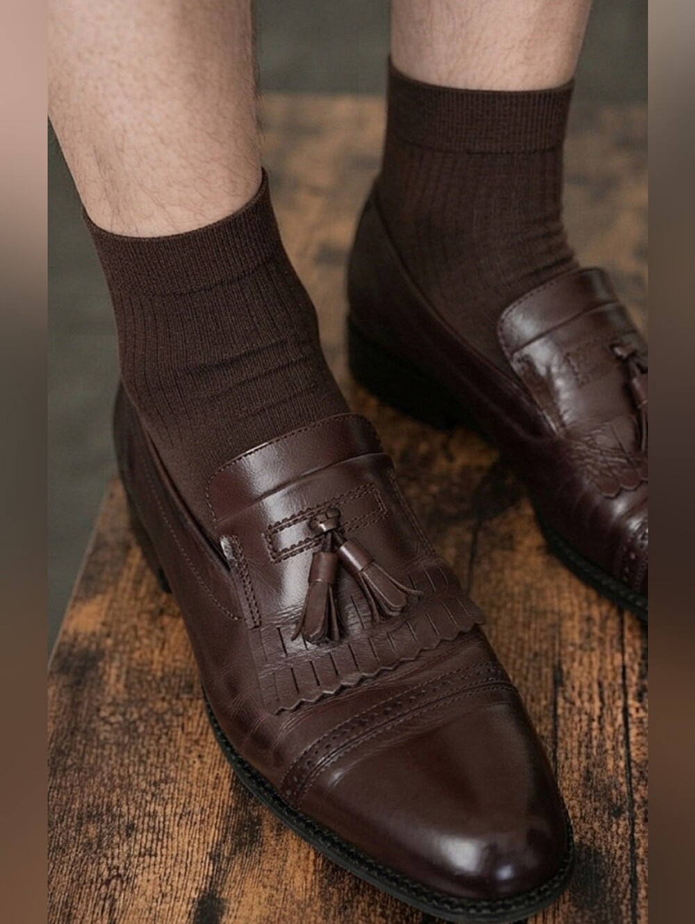 Vagabond Brown Leather Men's Dressy Loafers w Tassels & Kilties  Sz 13  Brown